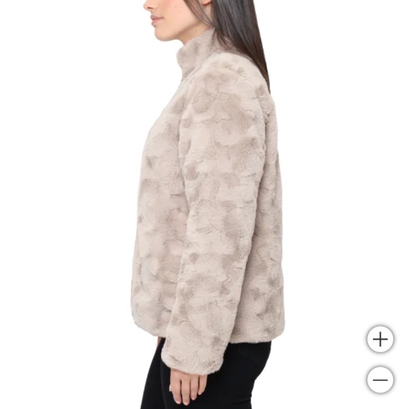 🎈SALE Nicole Miller Ladies Reversible Jacket Tan NEW - Picture 3 of 9